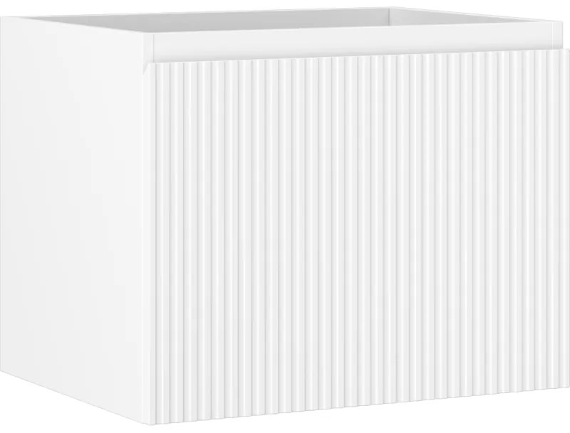 Mexen Rivel, kúpeľňová skrinka 60 cm, 1 zásuvka, drážkovaná, biela matná, 91A20-06047-1-BF01