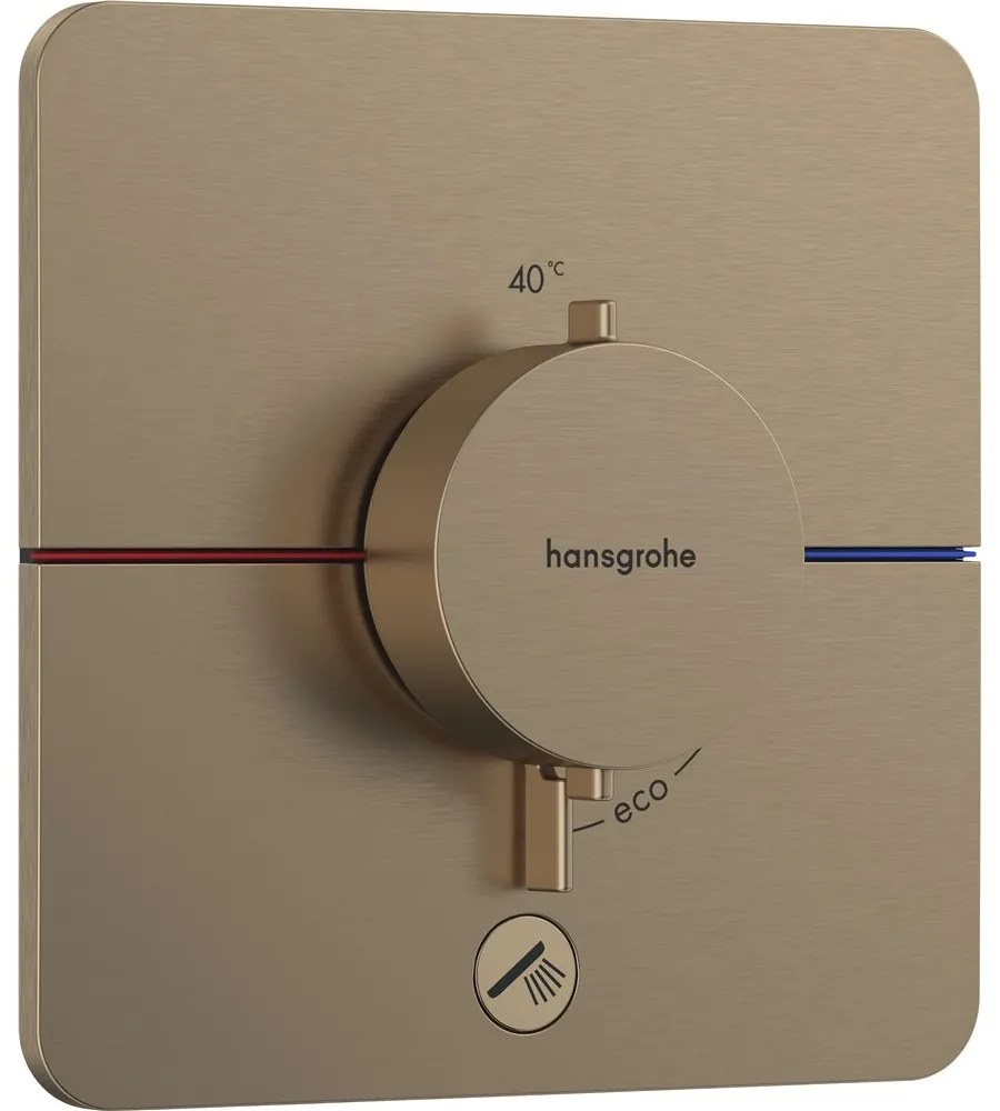 HANSGROHE ShowerSelect Comfort Q termostat pod omietku pre 1 spotrebič a ďalší výtok, kartáčovaný bronz, 15589140