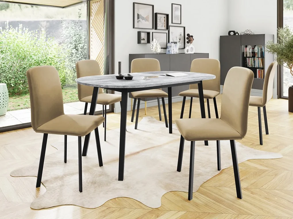 Jedálenský stôl Zerimo S 150x80, Farby:: biela / čierna