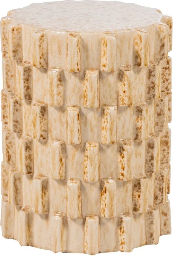 Keramický okrúhly odkladací stolík ø 35 cm Axu – WOOOD