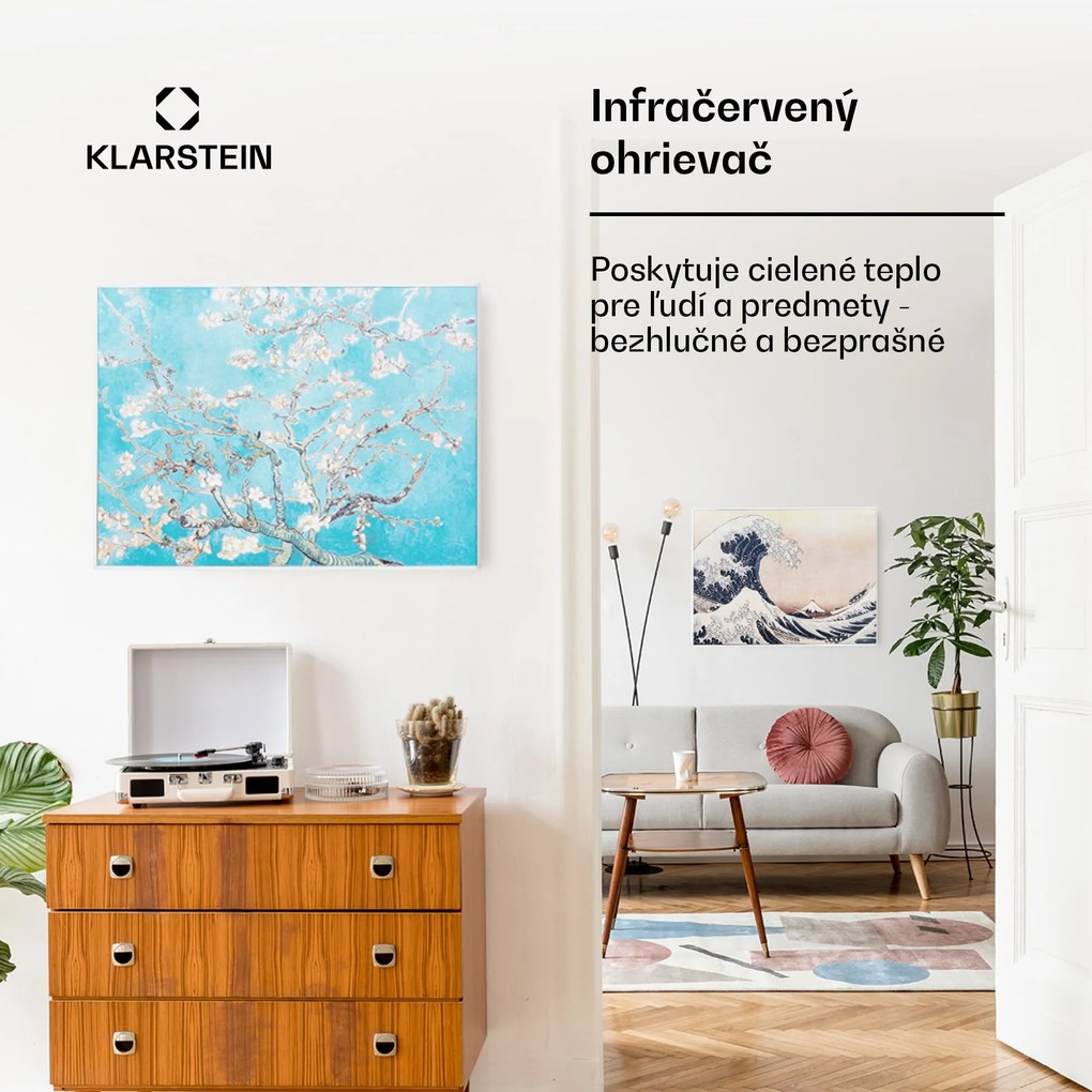 Klarstein Wonderwall Air Art Smart, infračervený ohrievač, 80 x 60 cm, 500 W, kvety