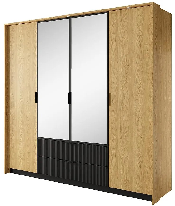 Skriňa Baltic A 220 Dub Baltic/čierna