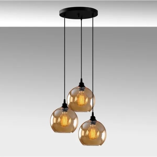 Luster na lanku GOLD 3xE27/40W/230V