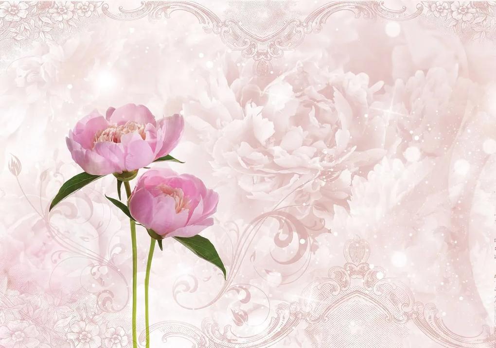 Fototapeta - Ružová pivonka (254x184 cm)