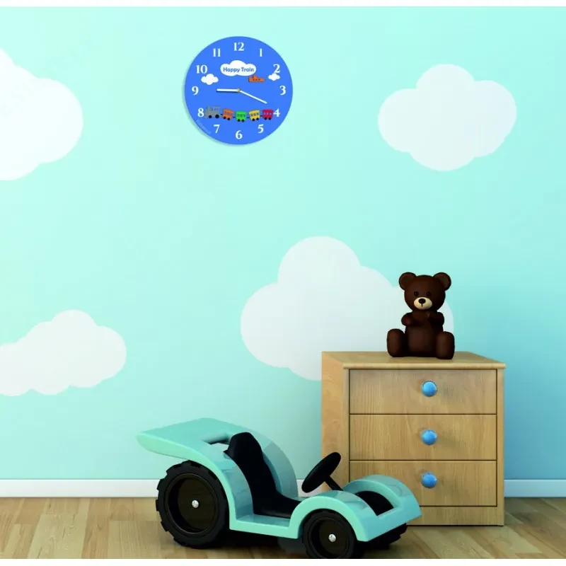 Modré Nástenné Hodiny - Praktický a Zábavný Doplnok pre Detskú Izbu I SENTOP FL-z97-BLUE-RAL5015 HEU-