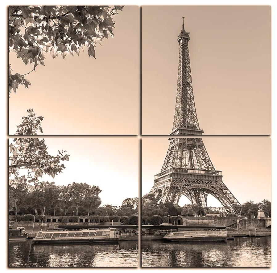 Obraz na plátne -  Eiffel Tower - štvorec 3110FD (100x100 cm)