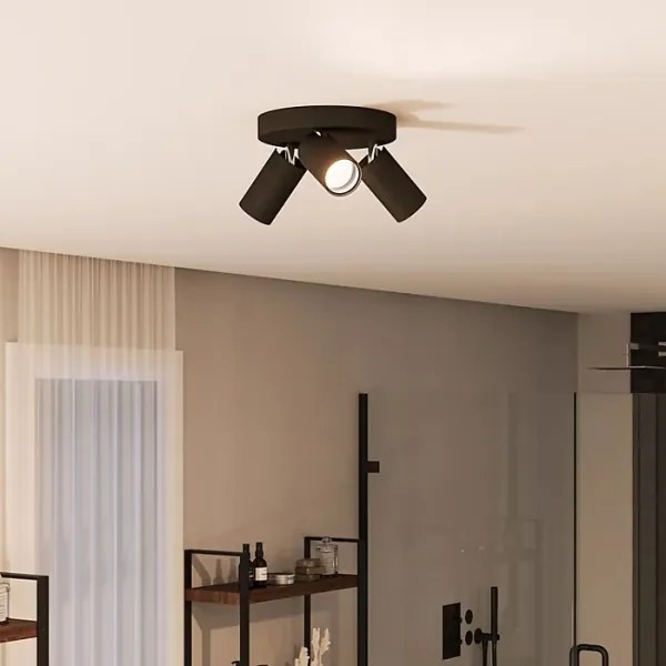 Philips - Kúpeľňové bodové svietidlo IDRIS 3xGU10/5W/230V IP44 čierna