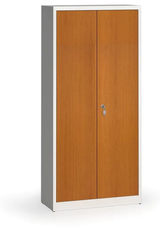 Alfa 3 Zvárané skrine s lamino dverami, 1950 x 920 x 400 mm, RAL 7035/čerešňa