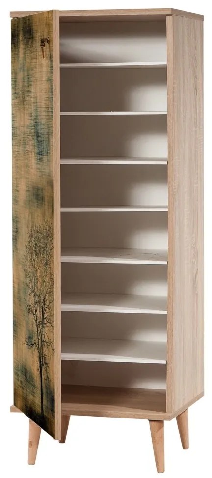 Botník FILINTA Strom 50x135 cm dub sonoma