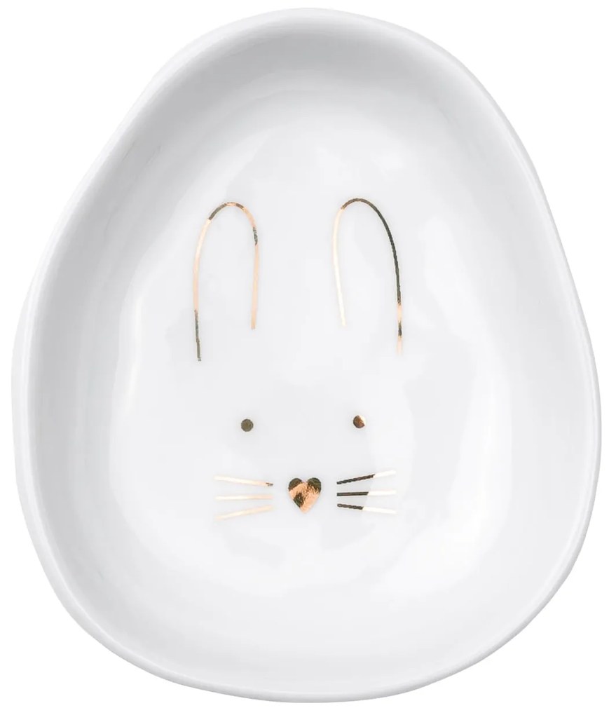 räder Porcelánový mini tanierik Rabbit Gold
