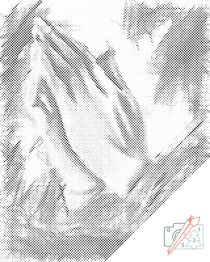 Gario Bodkovanie Modlitba Rozmery: 40 x 50 cm, Rámovanie: S vnútorným rámom, Farba bodiek: Modrá