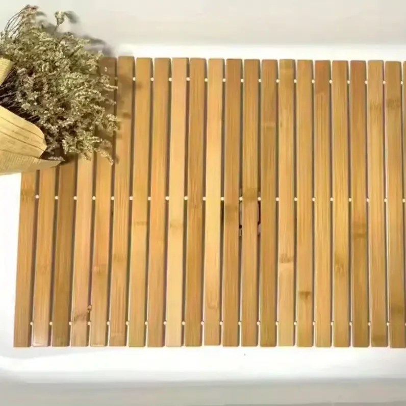 Mujkoberec Original, Protišmyková kúpeľňová predložka Bambus, 40x60, béžová, kuchyňa