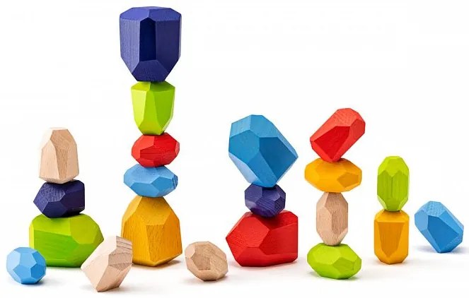 Balančná hra - Drevené kamene - 21 ks