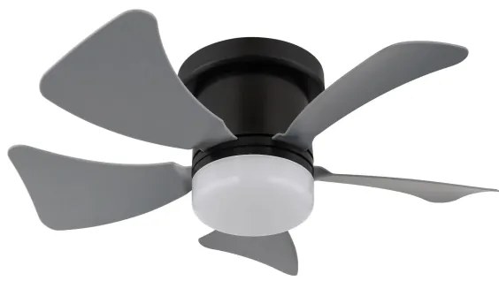 Globo 03609A - LED Stmievateľný stropný ventilátor HINES LED/10W/230V + DO šedá