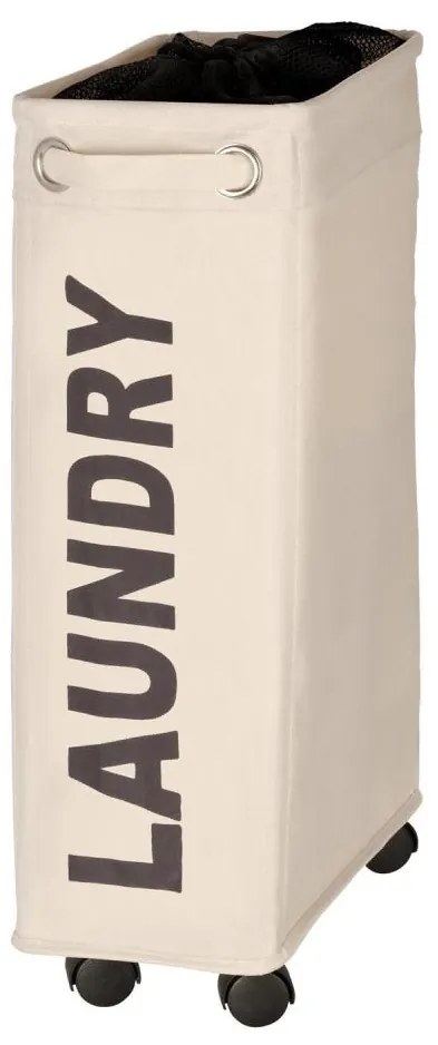 WENKO 3450113100 - Prádelný kôš CORNO 18,5x60 cm béžová/čierna