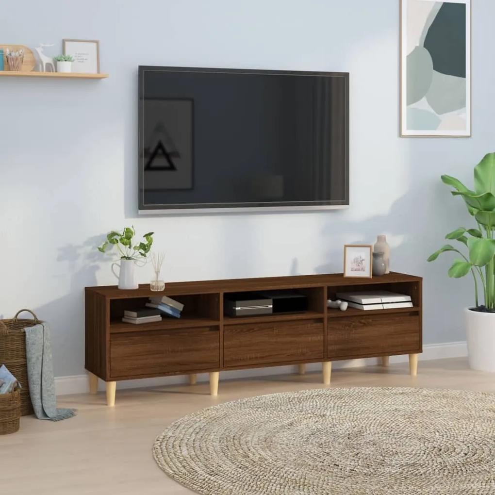 TV skrinka hnedý dub 150x30x44,5 cm kompozitné drevo 831916
