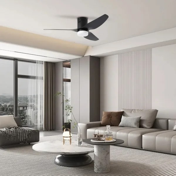 ZEVENTI - LED stropný ventilátor PADUA LED/18W/230V Wi-Fi Tuya čierny + diaľkový ovládač