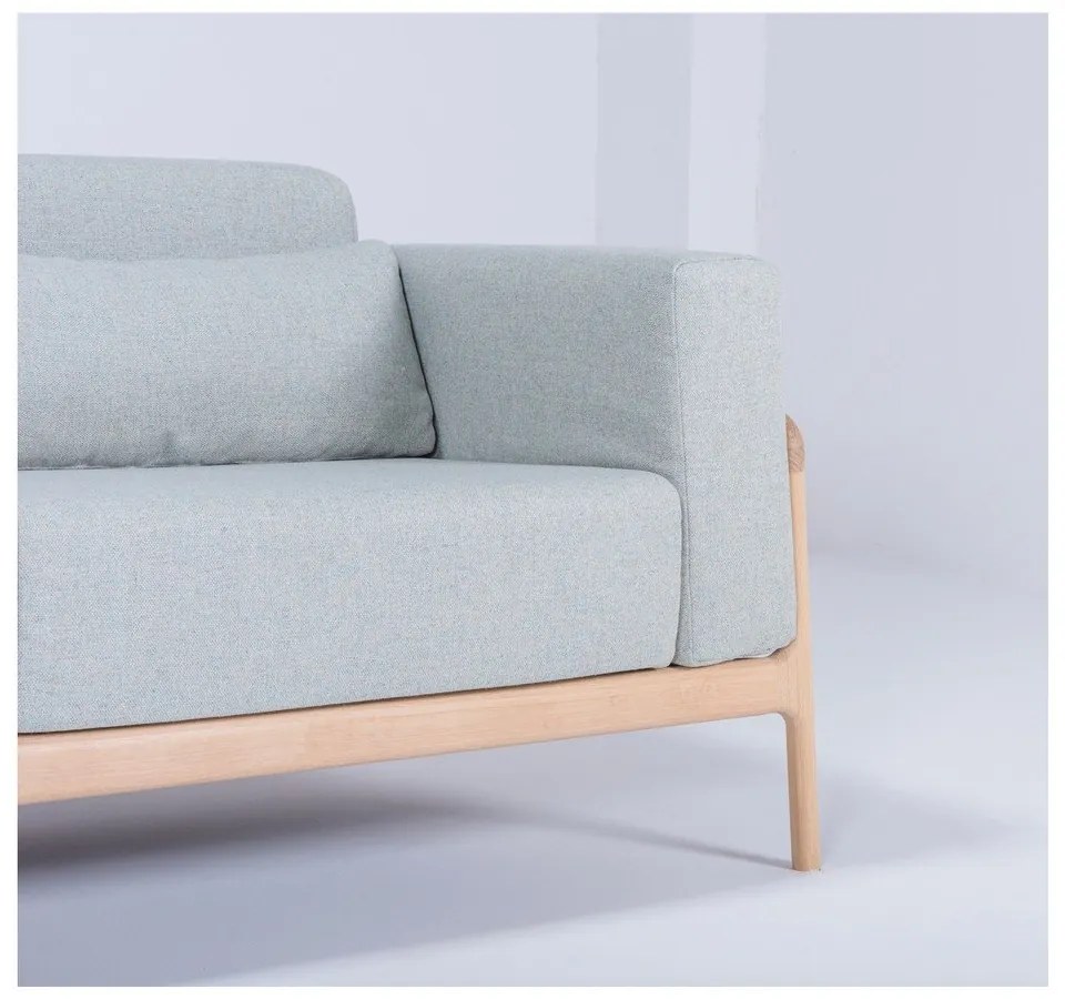 Modrosivá pohovka s konštrukciou z dubového dreva Gazzda Fawn, 180 cm