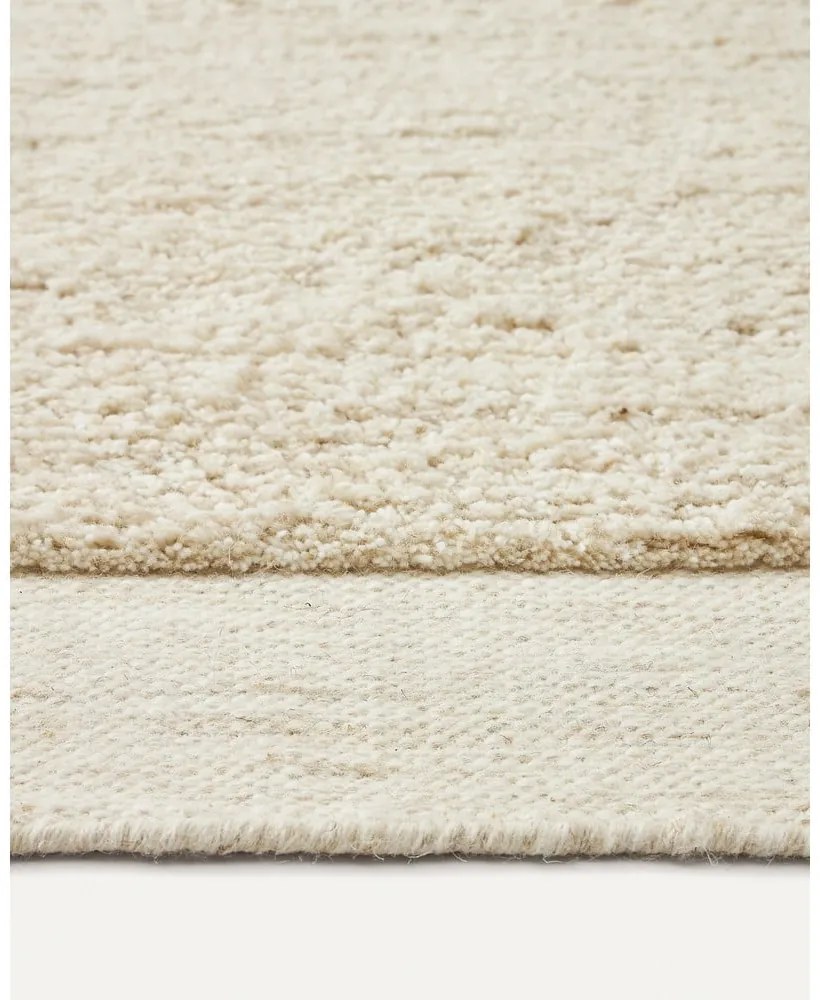 Biely vlnený koberec 160x230 cm Marely – Kave Home