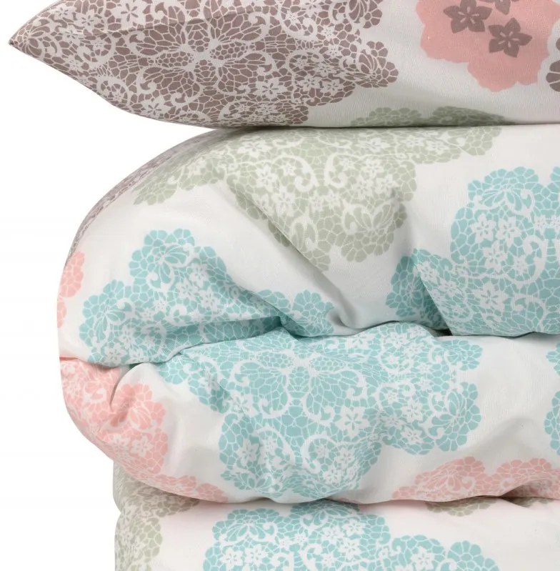 Súprava 4 ks bavlnených obliečok s prikrývkou Ornamentálna viacfarebná