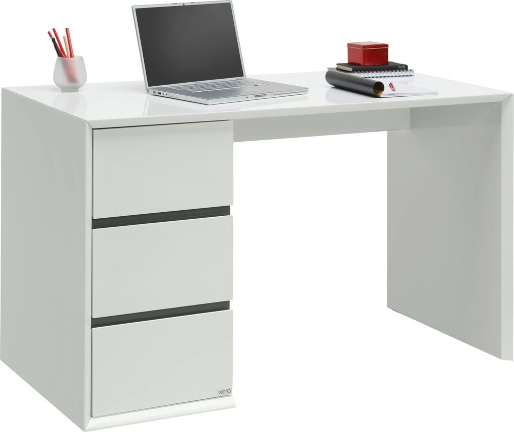 XXXLutz PÍSACÍ STÔL, čierna, biela, 125/60/76 cm Xora - Kancelárske stoly - 002798001901