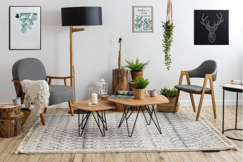 Dywany Łuszczów, Kusový koberec Berber Agadir G0522 cream and grey, 80x150, béžová, obývacia izba