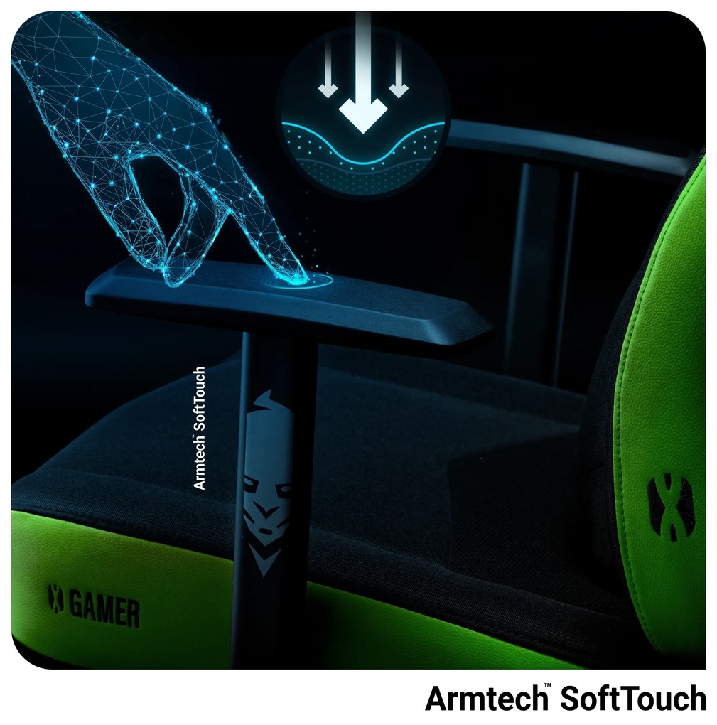 Herné kreslo Diablo X-Gamer 2.0 Normal Size čierno-zelené