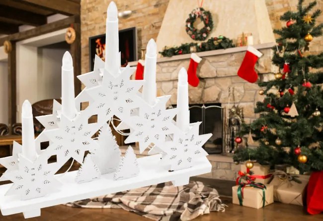 Vianočná dekorácia LED svietnik 371720