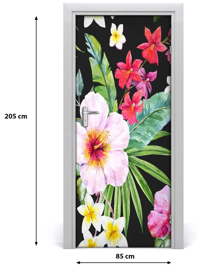 Samolepiace fototapety na dvere havajský vzor 85x205 cm