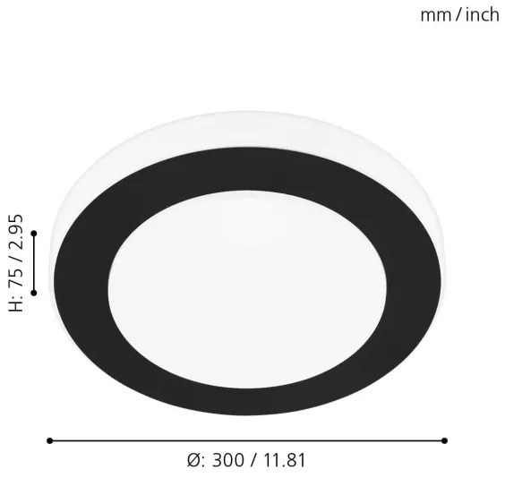 Eglo 33682 - LED Kúpeľňové stropné svietidlo CARPI LED/11W/230V IP44