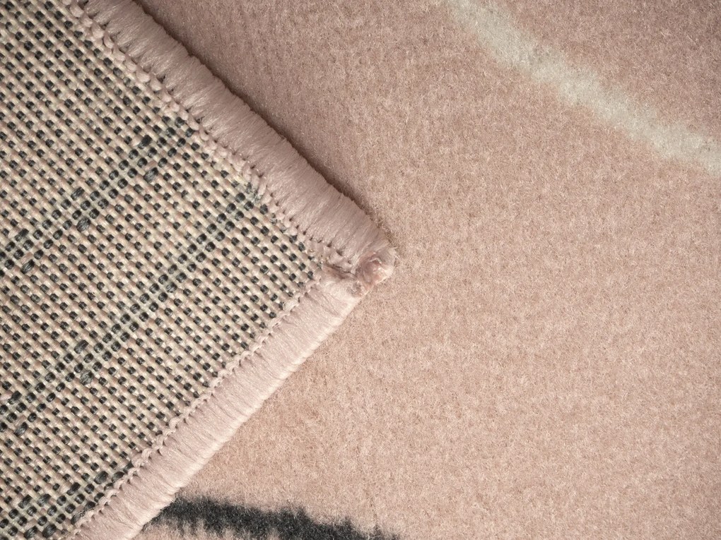 Alfa Carpets, Kusový koberec Circles powder pink, 190x280, ružová, chodba / predsieň