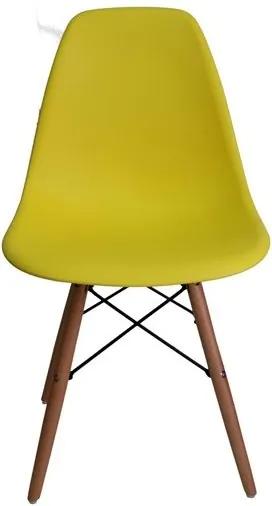 Jedálenská stolička BASIC žltá - škandinávsky štýl
