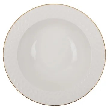 Jedálenská súprava 24 ks biela/zlatá/porcelán