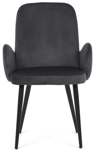 Autronic BONTEC Jedálenská stolička, šedá, zamatová látka, DCL-X7129 GREY2 Farba: Šedá