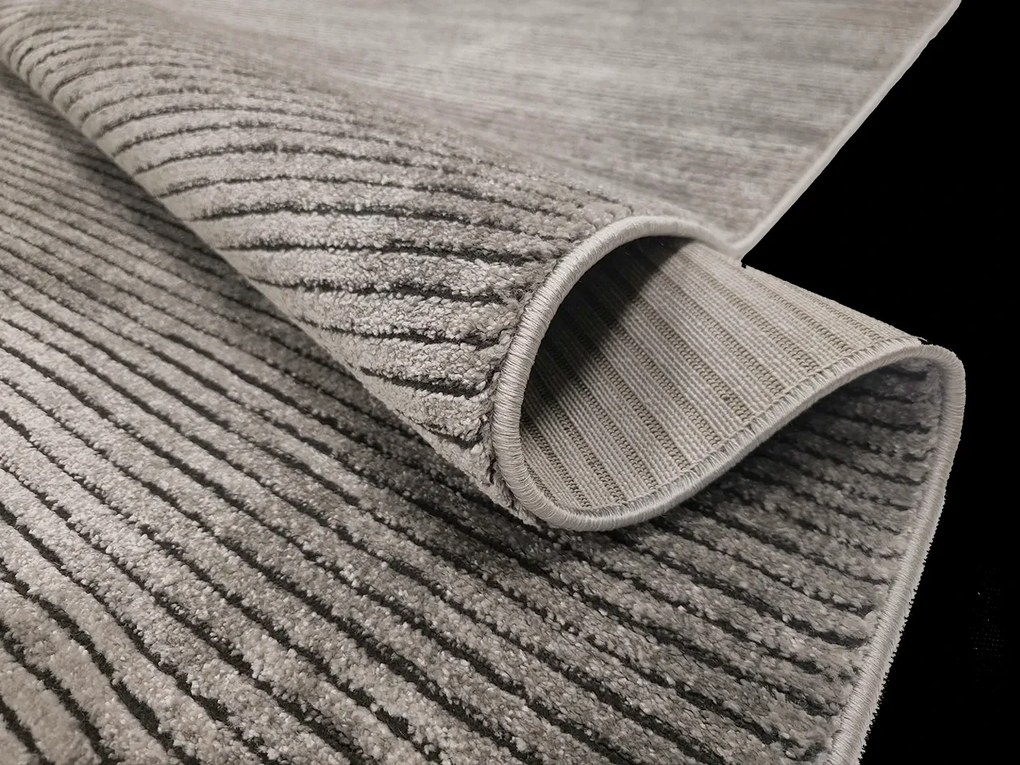 BE Koberec Eforia 9551 GREY – sivý obdĺžnikový Rozmer: 200x290 cm