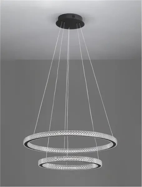 LED luster Ginevra 60.5 čierne