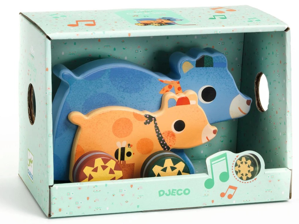 Dva medvedíky - ťahacia hračka s melódiou - Gabi & Sam
