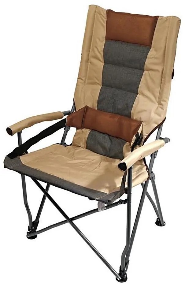 Skladacia kempingová stolička hnedá