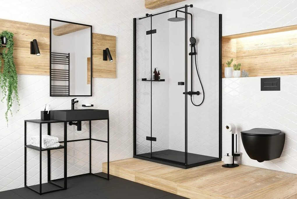 Deante Deante, splachovacie tlačidlo Slim pre závesný rám Deante, čierna matná, CST_N51P