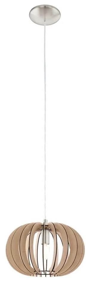 Eglo 95038 - Závesné svietidlo STELLATO 1xE27/60W/230V pr. 30 cm béžové