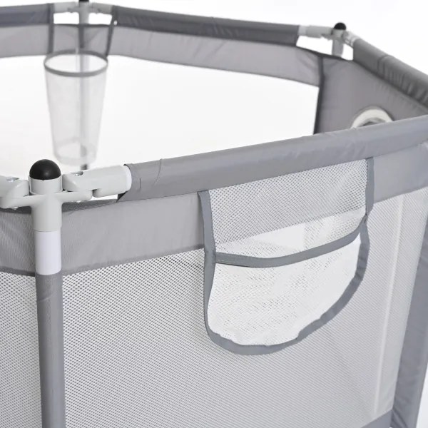 Hracia ohrádka 120 cm, sivá