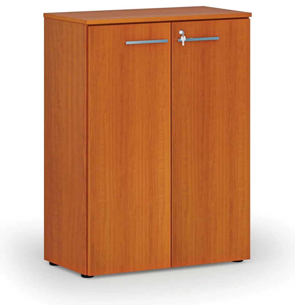 Kancelárska skriňa s dverami PRIMO WOOD, 800 x 420 x 1087 mm, čerešňa