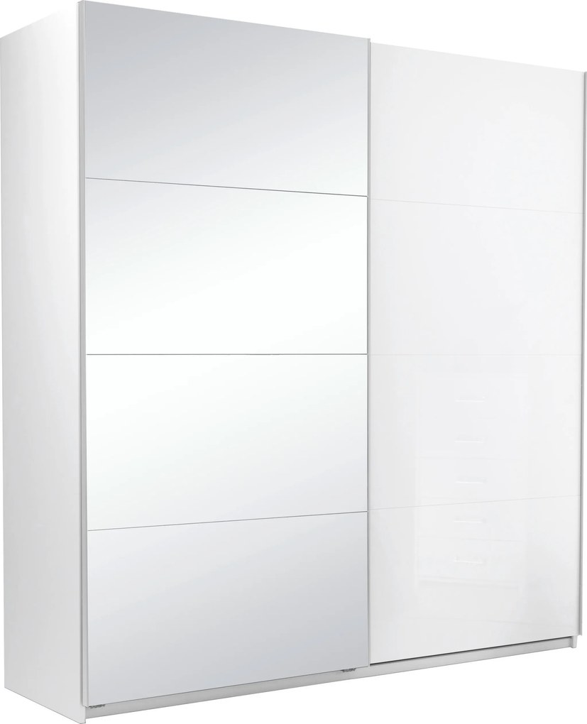 XXXLutz SKRIŇA S POSUVNÝMI DVERAMI, biela, 200/210/62 cm P & B - Skrine - 000885000902