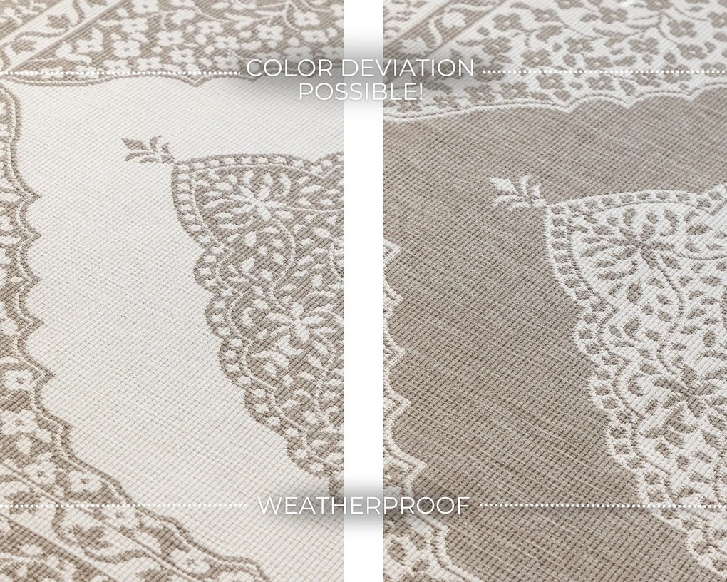 ELLE Decoration, Kusový koberec Gemini 106026 Linen z kolekcie Elle – na von aj na doma, 200x290, béžová, chodba / predsieň