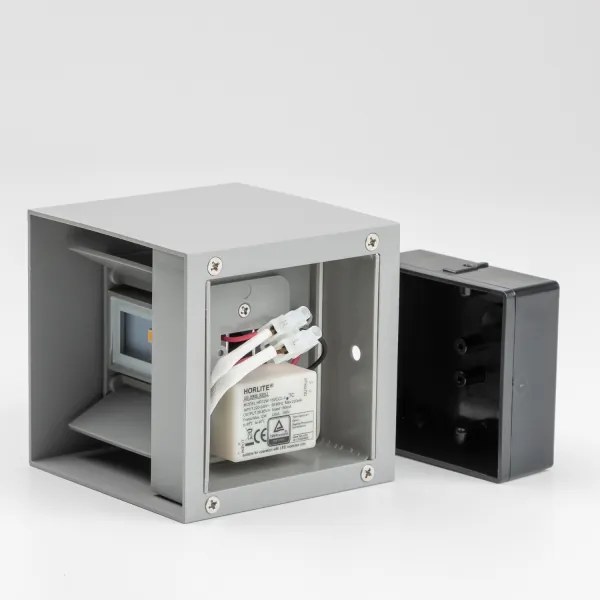 Brilagi - LED Vonkajšie nástenné svietidlo CUBE LED/6W/230V šedá IP54