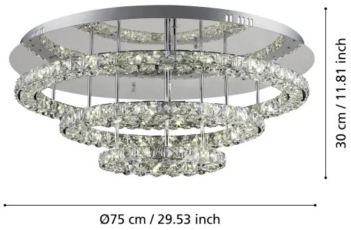 Eglo 39002 - LED Stropné svietidlo TONERIA LED/61W/230V