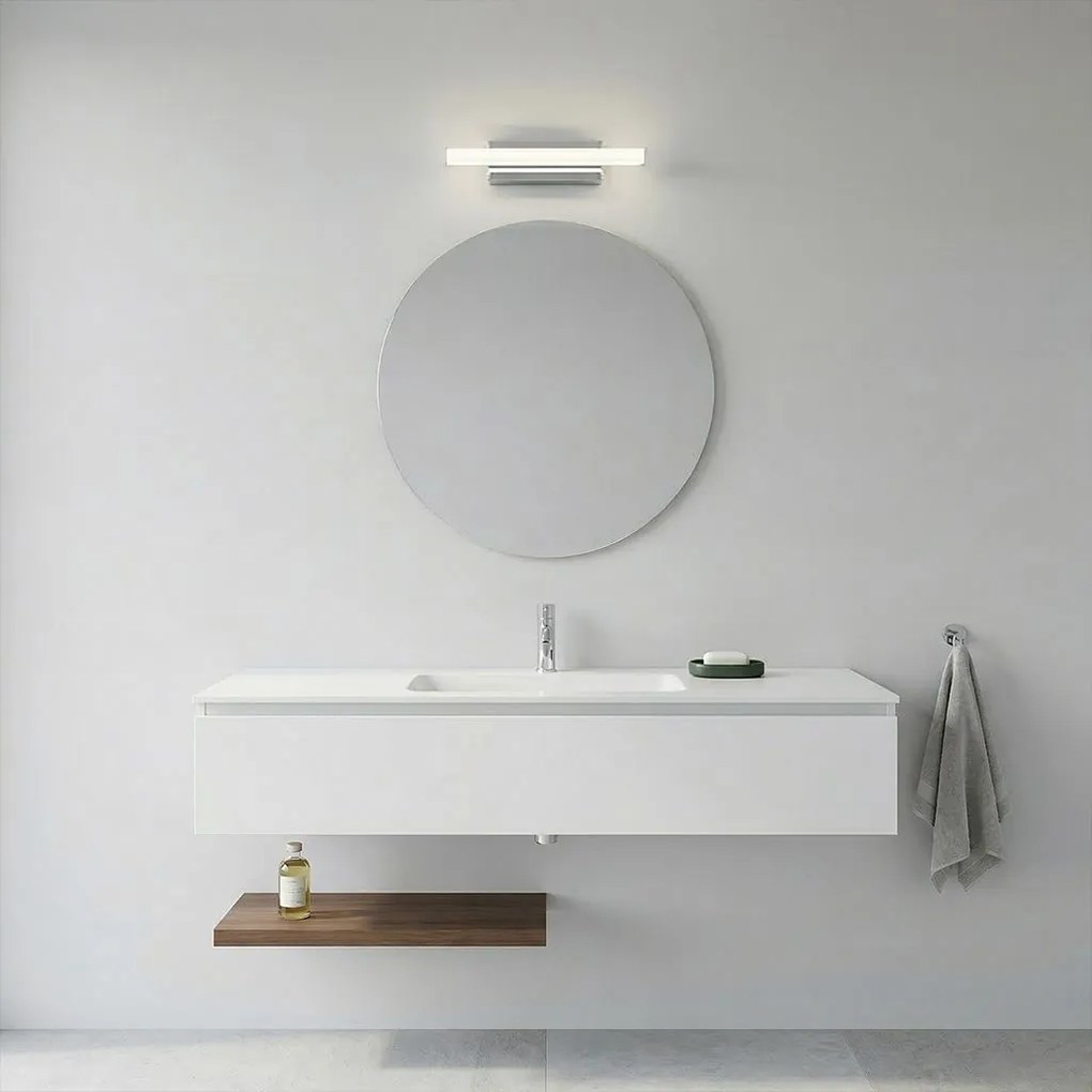 Toolight Toolight, LED nástenné svietidlo 42cm, 6W, 4000K, 500lm, APP1845-1W, chrómová, OSW-66000