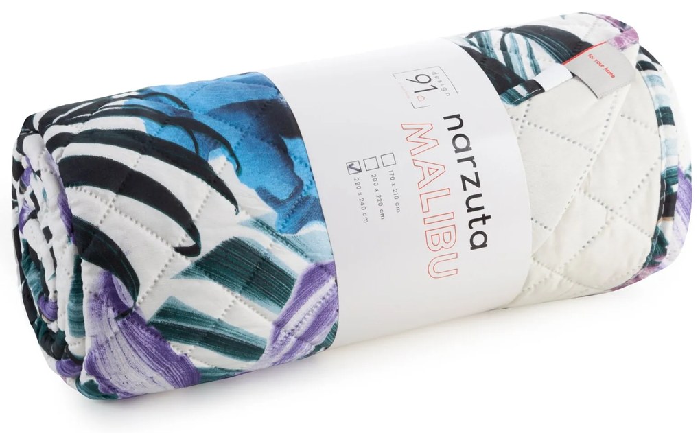 PREHOZ NA POSTEĽ MALIBU 170X210 CM KVETY