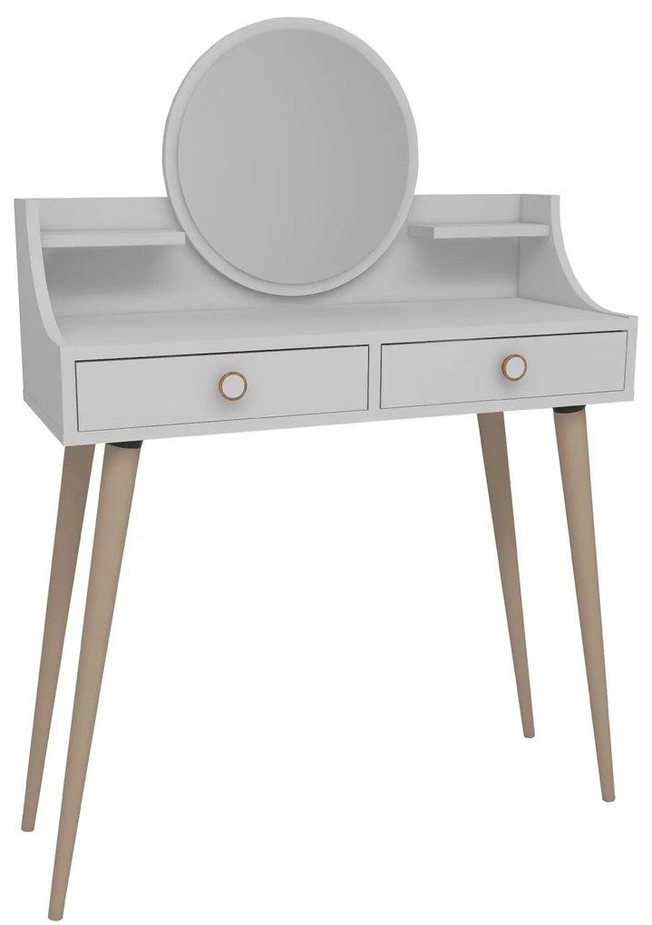 Dizajnový toaletný stolík Melinda biely