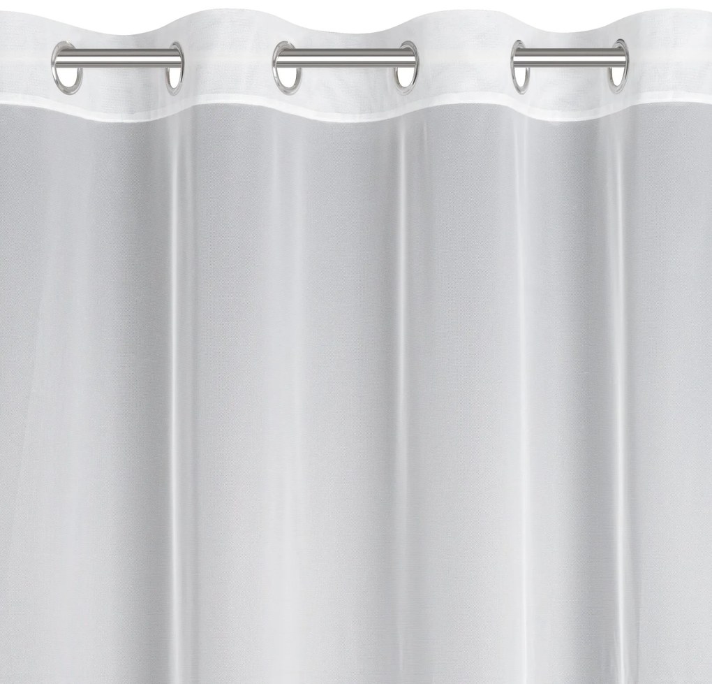 ZÁCLONA NA KRÚŽKOCH EVA MINGE INGA 140X250 CM BIELA